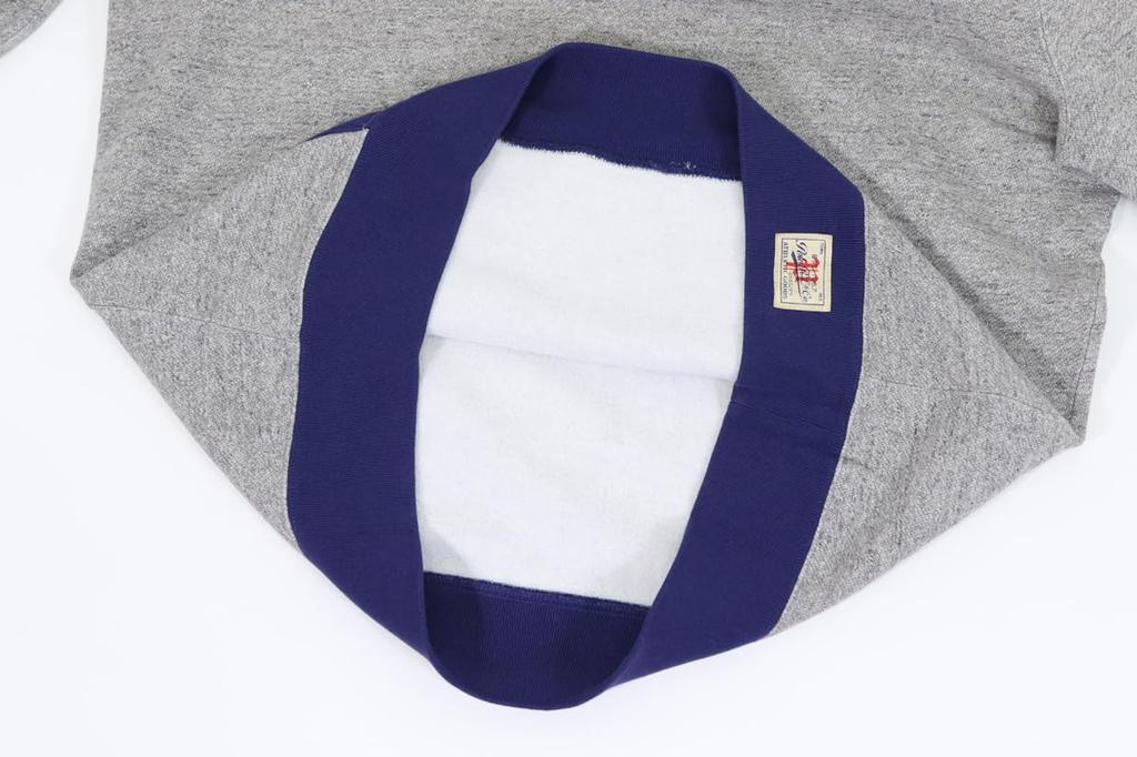 Polo Ralph Lauren Vintage Pullover Sweatshirt with Attached Size Men's Two-Tone Hood, M, GRHTR/NVY (Product Code 01020155)