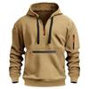Men's Multi-Zip Pocket Hoodie, European Size, 220g Fabric, Autumn/Winter Style Sweatshirt