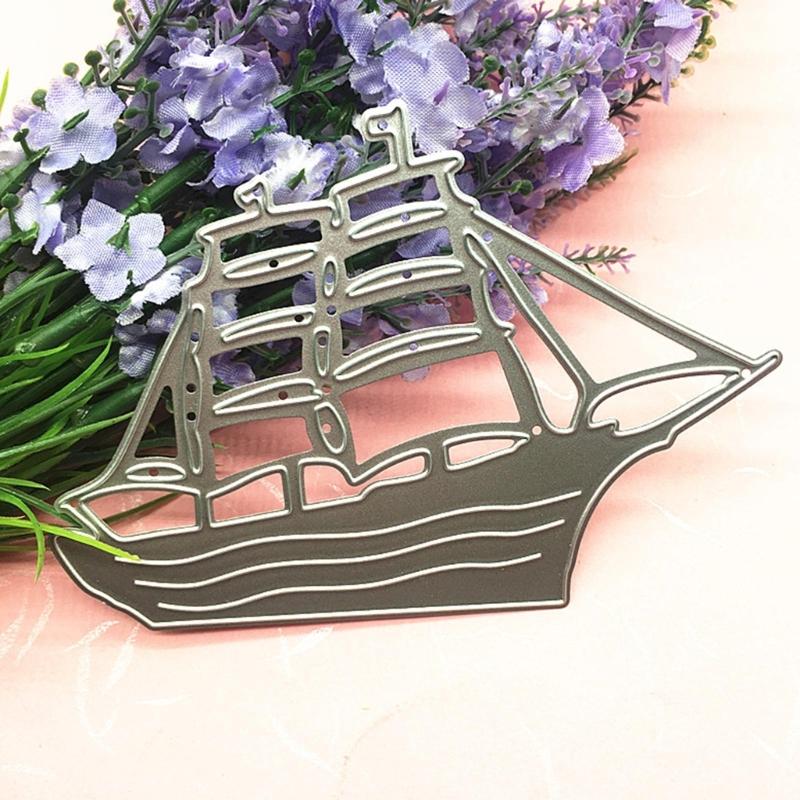 Sailing Ship Cutting Dies Ship Embossing Die Cuts Stencil for Scrapbooking Christmas Card Making DIY Photo Album