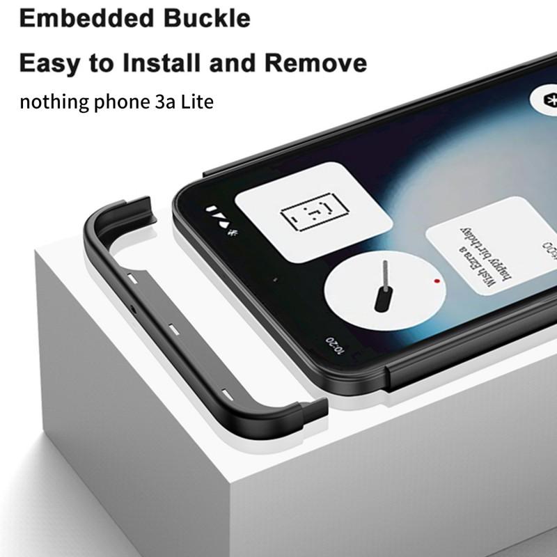 Nothing Phone 3a Lite Case With 360 Rotating Magnetic Stand Wireless Charging Compatible Shockproof Hard Shell Dual-Tone Design