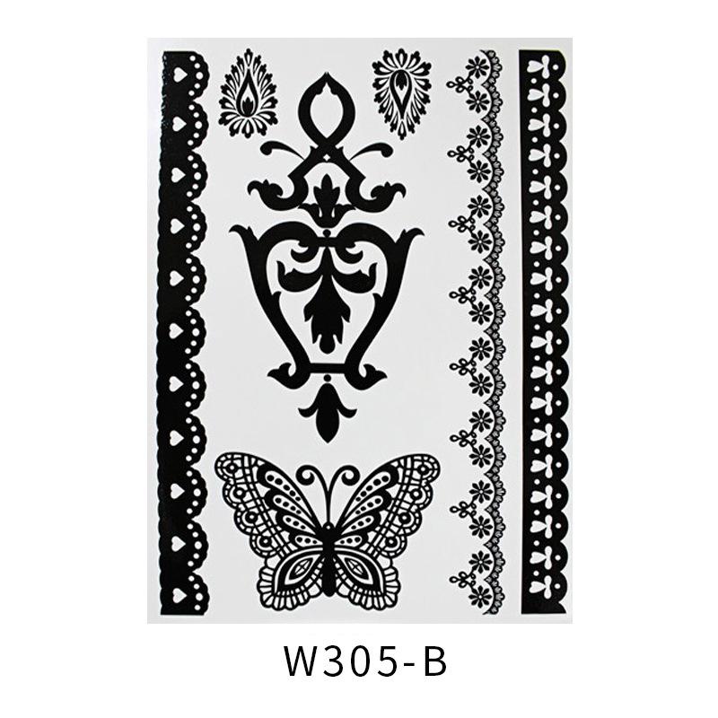Beauty Sticker Black Tattoo Sticker Temporary Tattoo Waterproof Tattoo Sticker
