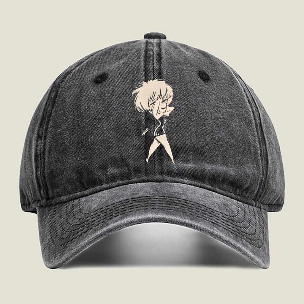 Anime Character Silhouette Fashion Washed Baseball Cap Hat Outdoor Activities