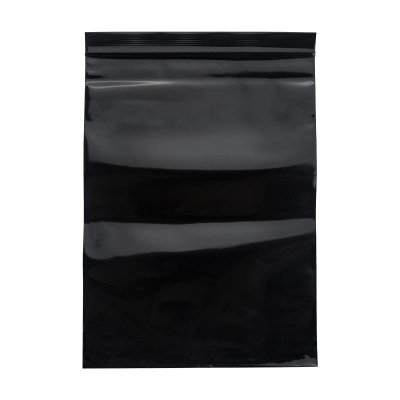 100pcs Resealable Black Plastic Zip Lock Bags Flat Pouches Smell Proof Mylar Jewelry Gift Food Storage Ziplock Packaging Bag