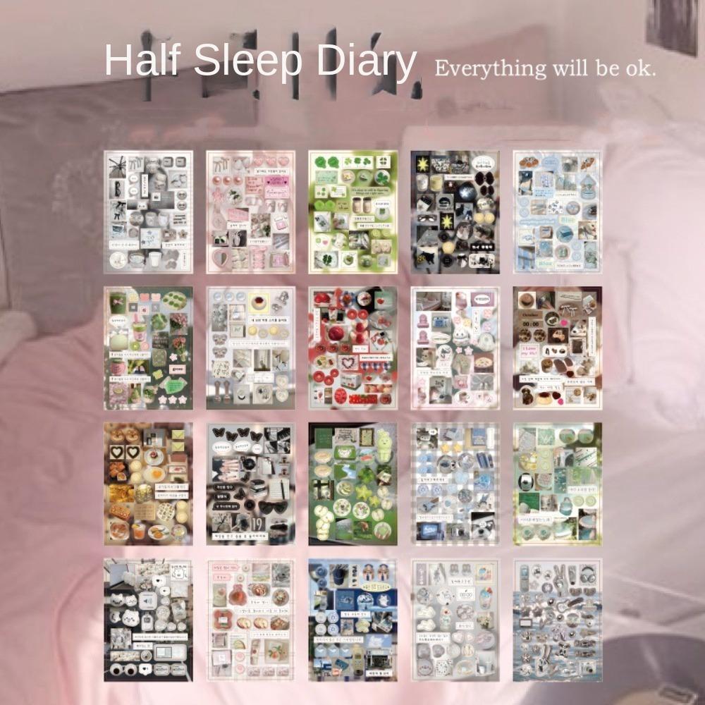 20 PEZZI MINKYS Adesivi Decorativi Libro Retro Laptop Libro Adesivi per Fotocard Cancelleria Scolastica