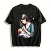 Gentle Mother Feeding Baby Print Casual Top Mother Love Themed Shirt Pure cotton T-shirt