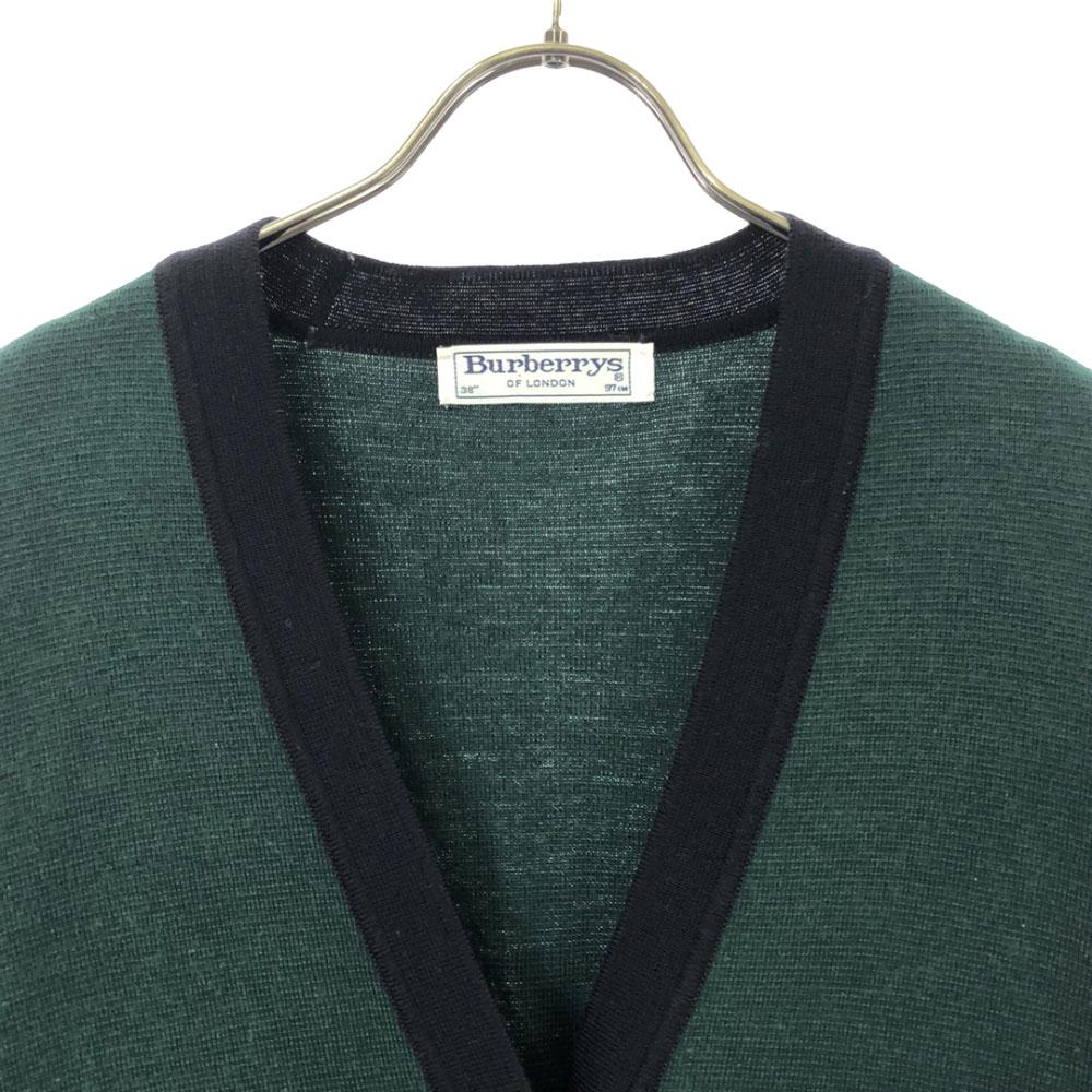 Burberrys 90s wool blend Long sleeve V neck knit cardigan 38 Old Women Used