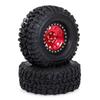 2PCS High Grip 2.2 Inch RC Rubber Tire Alloy Beadlock Rims Wheel Upgrade Parts for Traxxas Hsp Redcat Rc4wd  Axial