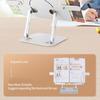 Foldable Laptop Stand Ergonomic Desktop Holder for Laptop Tablets 10 17.3inch Aluminum Construction Silver