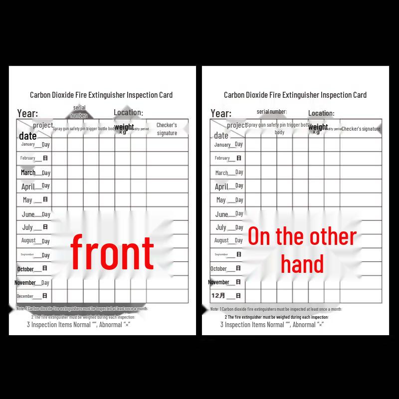 

Fire Safety Inspection Cards