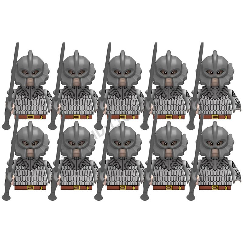 Mittelalterliche Actionfiguren Baustein Burg Miliz Tempelritter Römischer Infanteriesoldat Kreuzritter Spartaner Krieger Ziegelstein