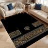 Luxury Gold Carpet Mat Rug Home Decoration Living Room Bedroom Floor Decor Black Arabian Style Non Slip Rugs Bedroom Decor