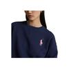 Polo Ralph Lauren FW23 Logo Embroidered Crew Neck Loose Regular Long Sleeve Sweatshirt Women sweatshirt Navy-Blue WMPOKNINFB20588-410