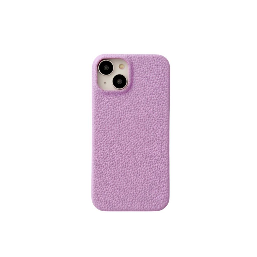 Leather Lychee Pattern Simple Solid Color Mobile Phone Case, Suitable for iPhone16 Hard Case Case, Apple 15Pro Anti-drop Case