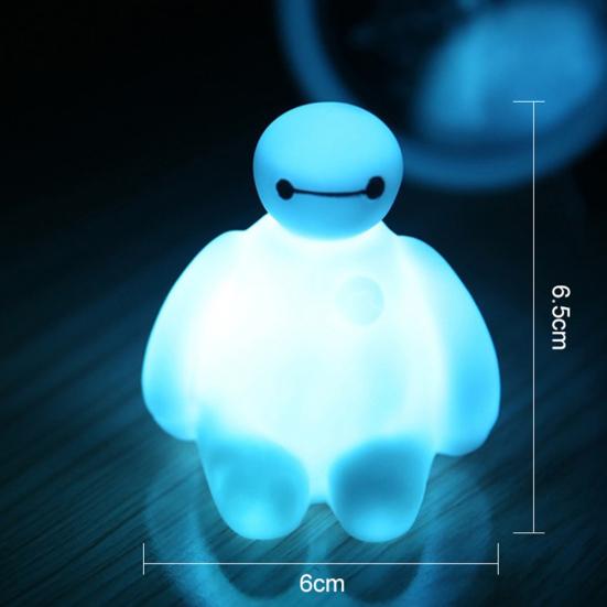 Sevimli Çizgi Film Baymax Değişen Gece Lambası LED Renkli Ev Çocuk Odası Lambası Hediye