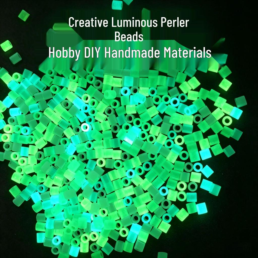 5mm Glow-in-the-Dark Two-Color Perler Beads Refill DIY Craft Pack