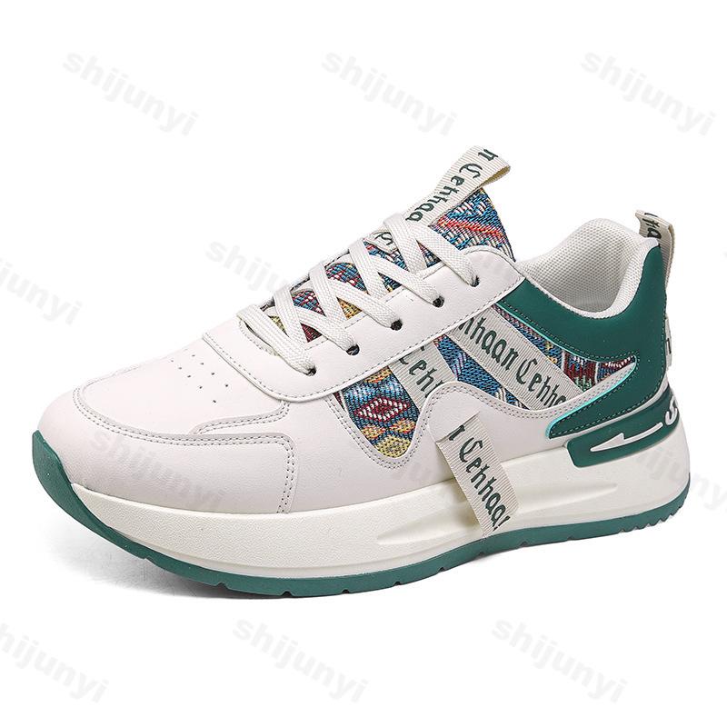 

Fashion 2025 Summer Niche Design Men s Casual Sports Shoes Fashion Trend Comfortable Versatile Thick Sole Shoes Low Top Chunky sneakers 39 зелёный