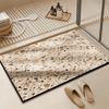 1pc 2D Printed Vintage Terrazzo Bathroom Mat. This Multifunctional Mat Is Suitable for Both the Kitchen and Bathroom, As Well As the Living Room and D