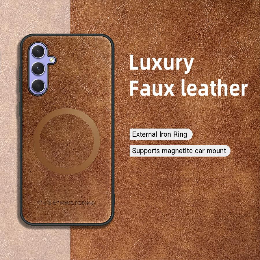 Magnetic Phone Case For Samsung Galaxy A55 A15 A25 A35 A54 A53 A52 A14 A24 A34 A33 A23 A36 A26 A16 A56 5G Classic Leather Cover