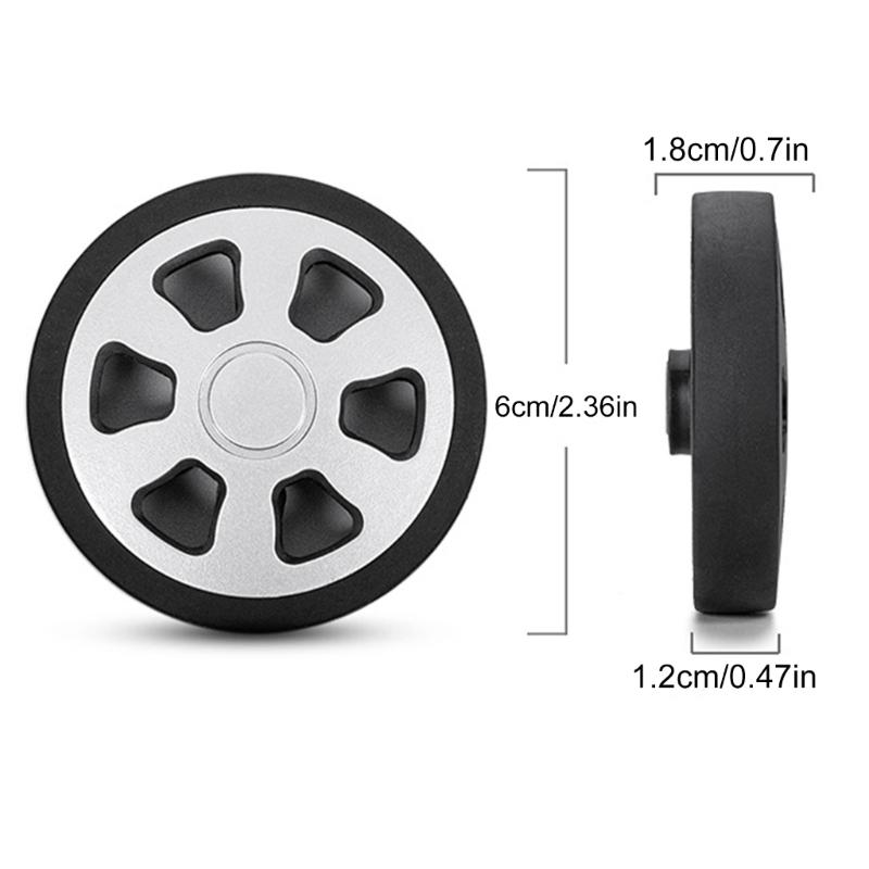 Set aus 8 Reisegepäck Koffer Ersatzrädern 60x12mm Kunststofflenkrollen Reparatursets Regal Ersatzräder