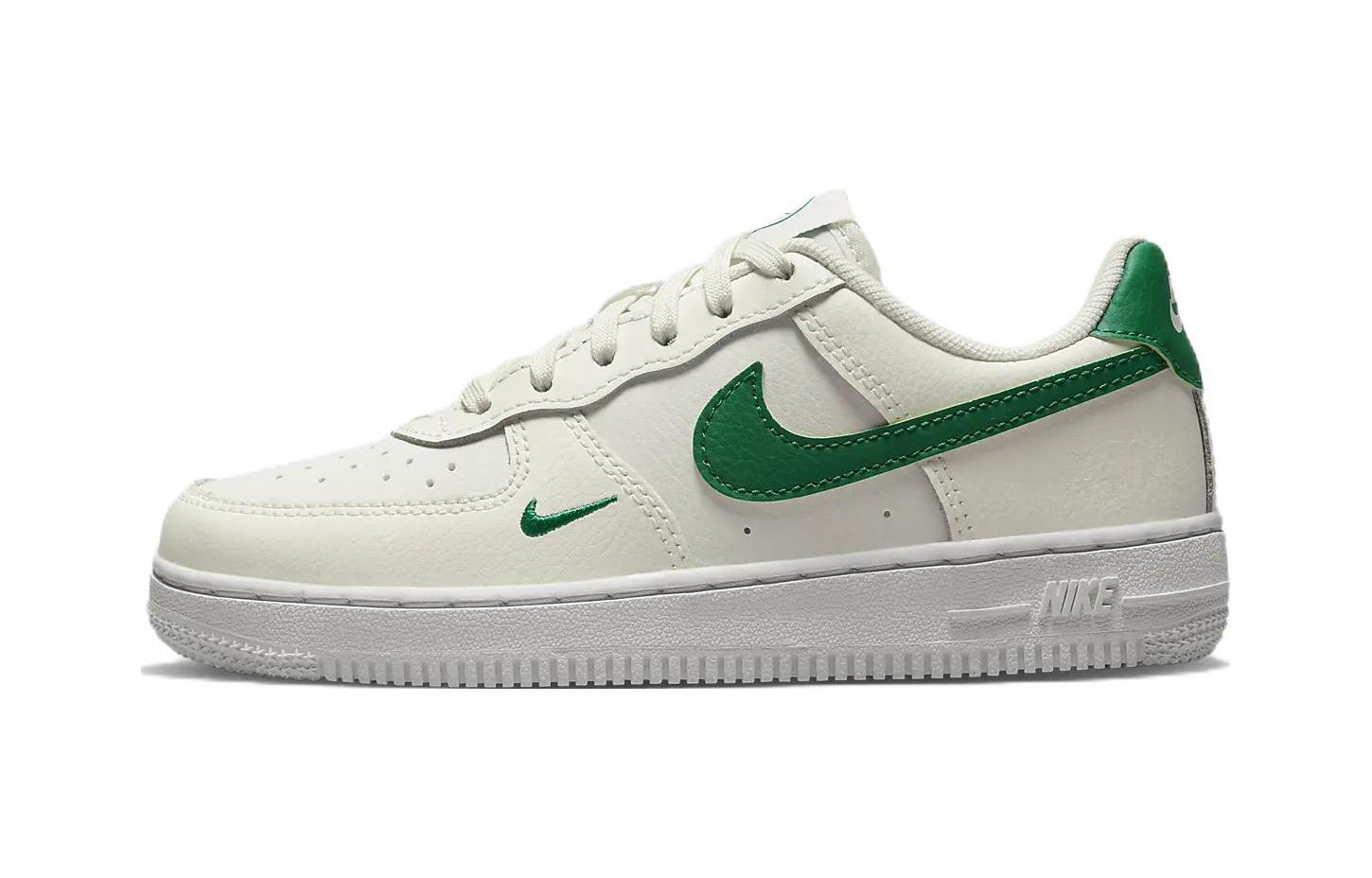 

Nike Air Force 1 Se 40th Low top Skateboard Shoes White Green Children Aged 3 7 Years Old FJ2887-101 28