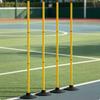 4 Pieces Rubber Base Slalom Pole Easy Setup Soccer Dribbling