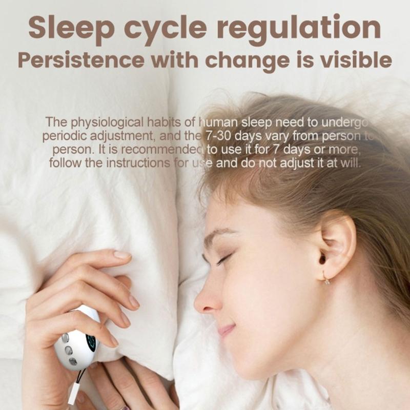 Portable Sleep Enhancement Device Double Mode Stimulation Rotating Ergonomic Design 20 Minutes Auto Timer Wristband Included Anxiety Relief Solution