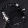 New Braided Wrap Genuine Leather Bracelets For Men Women Punk Charm Double-Layer Leather Spades Skull Bracelet Wristbands