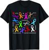 Anticancer Ribbon Emblem Tshirt Shortsleeved Roundneck Loosefitting and Comfortable for Both Men and Women