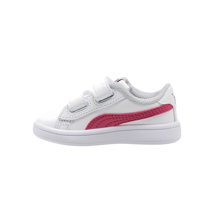 Puma Smash v2 Infant White Magenta Haze Baby Sneakers Fig Grey-Violet 365174-08
