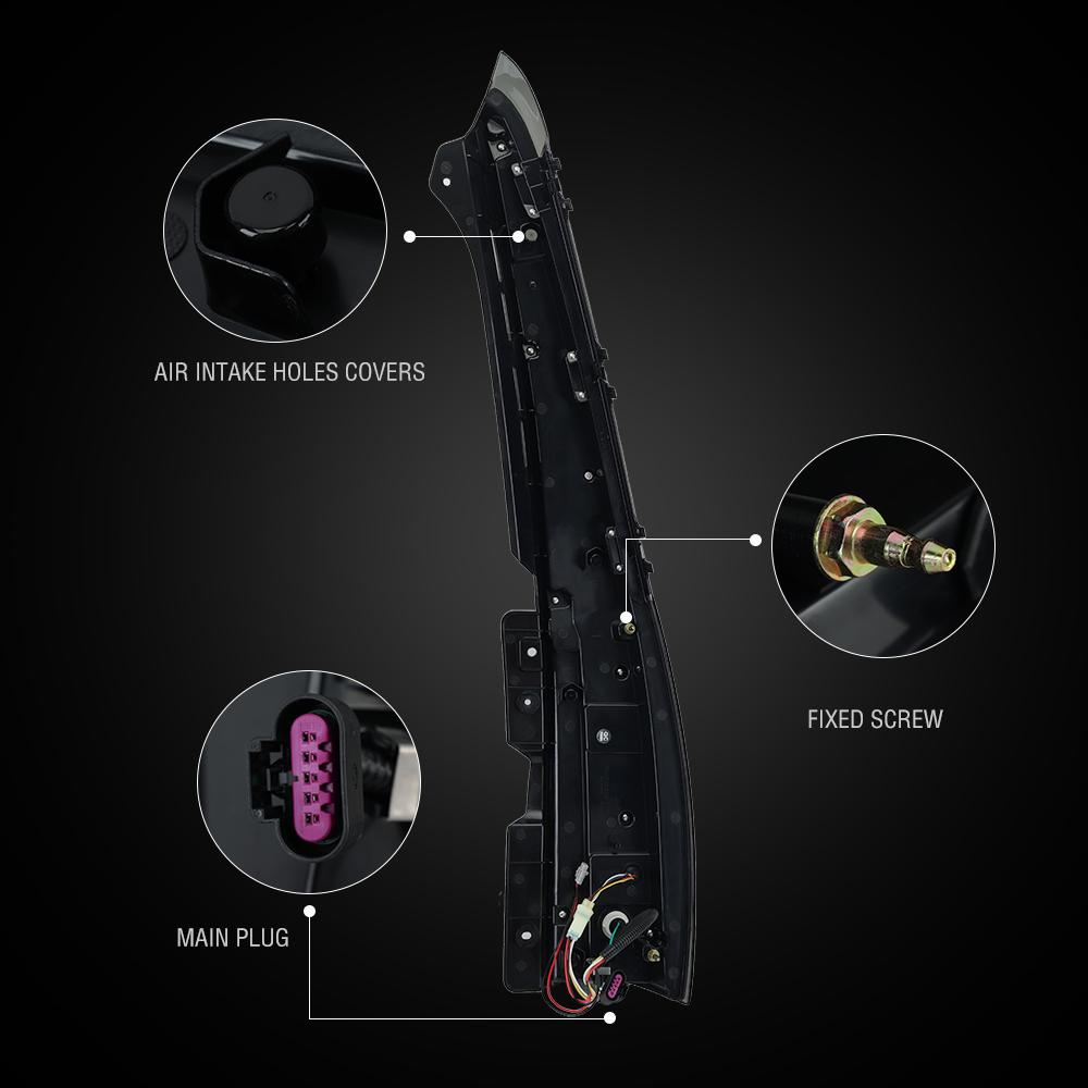 Rear Tail Lights For CADILLAC ESCALADE 2007-2014 Car Accessories Rear Brake Driving Red Lamps DRL Automotive Parts