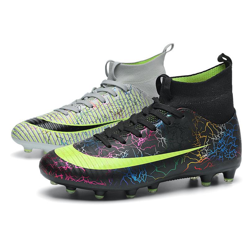 

New football shoes men s high-top AG long nails youth student competition training shoes large size sports TF broken nails 31