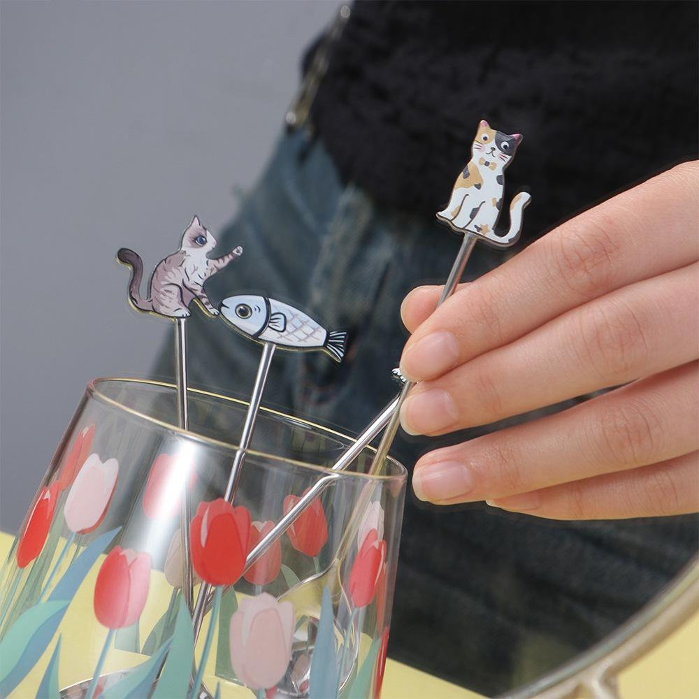 

Colorful Stirring Spoon Polished Dessert Spoon Creative Teaspoon Cake I