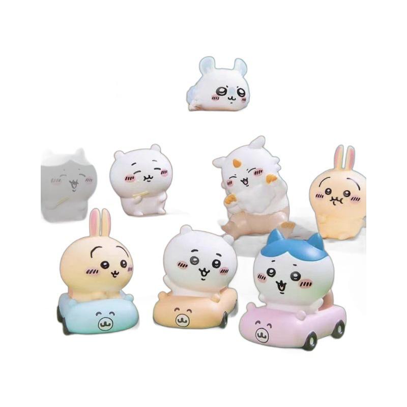 Cartoon Chiikawa Self-Deprecating Bear & Usagi Figurines - Blind Box Decorative Collectibles.