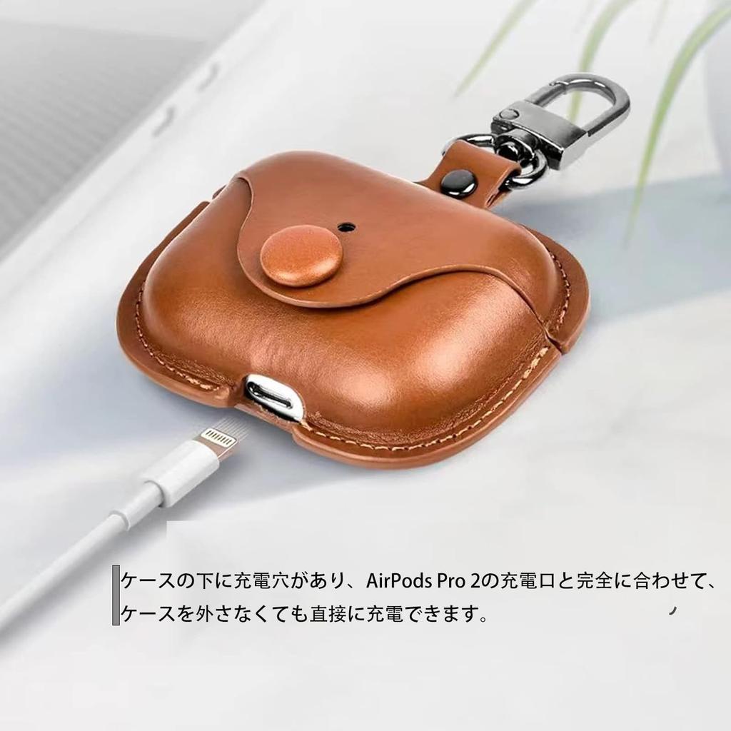 AIYYXX AirPods Pro Hülle Leder 1. Generation Airpods Pro Hülle Unisex Italienisches Leder Airpods Pro Hülle Leder Luxus Echtes Leder PU-Leder Voll