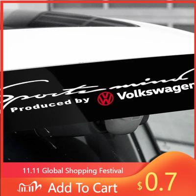 VW Naujo Automobilio Priekinio Stiklo Lipdukas Vandeniui Atsparus Lipdukas Dekoravimo Aksesuarai Volkswagen Jetta Golf Passat Polo Tiguan GTI Mag