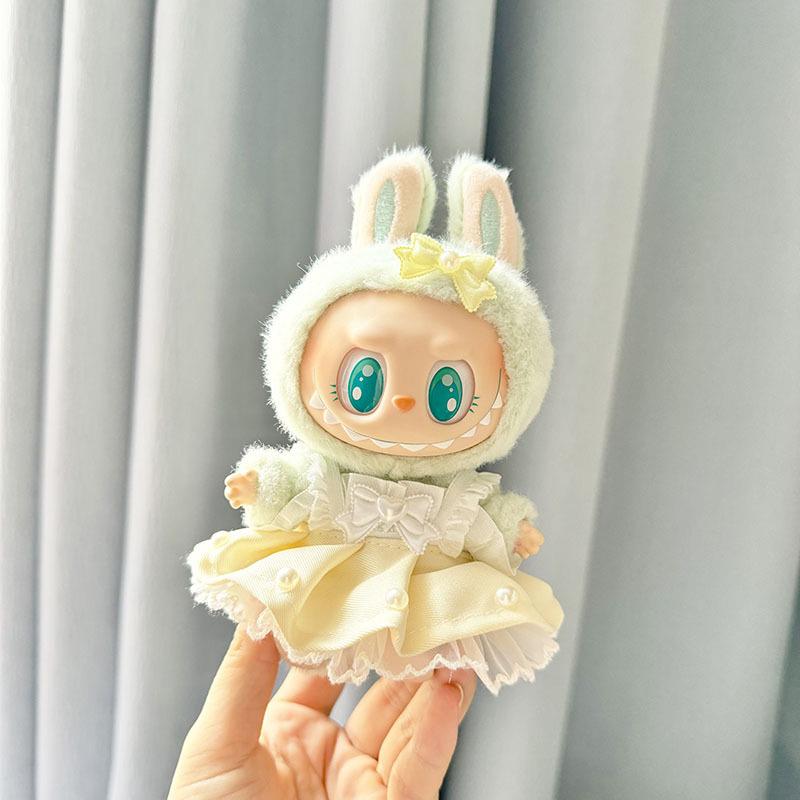 17 cm Mini Plysjdukke Klær Antrekk Tilbehør For Korea Kpop Exo Labubu Dukke V1 V2 Kamelia Stropp Skjørtsett Klær Gave