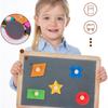 Montessori Preschool Teaching Aids Puzzle Montessori Magnetic Geometric Shape Inlay Board Wooden Shape Hand-grabbing Board Toys