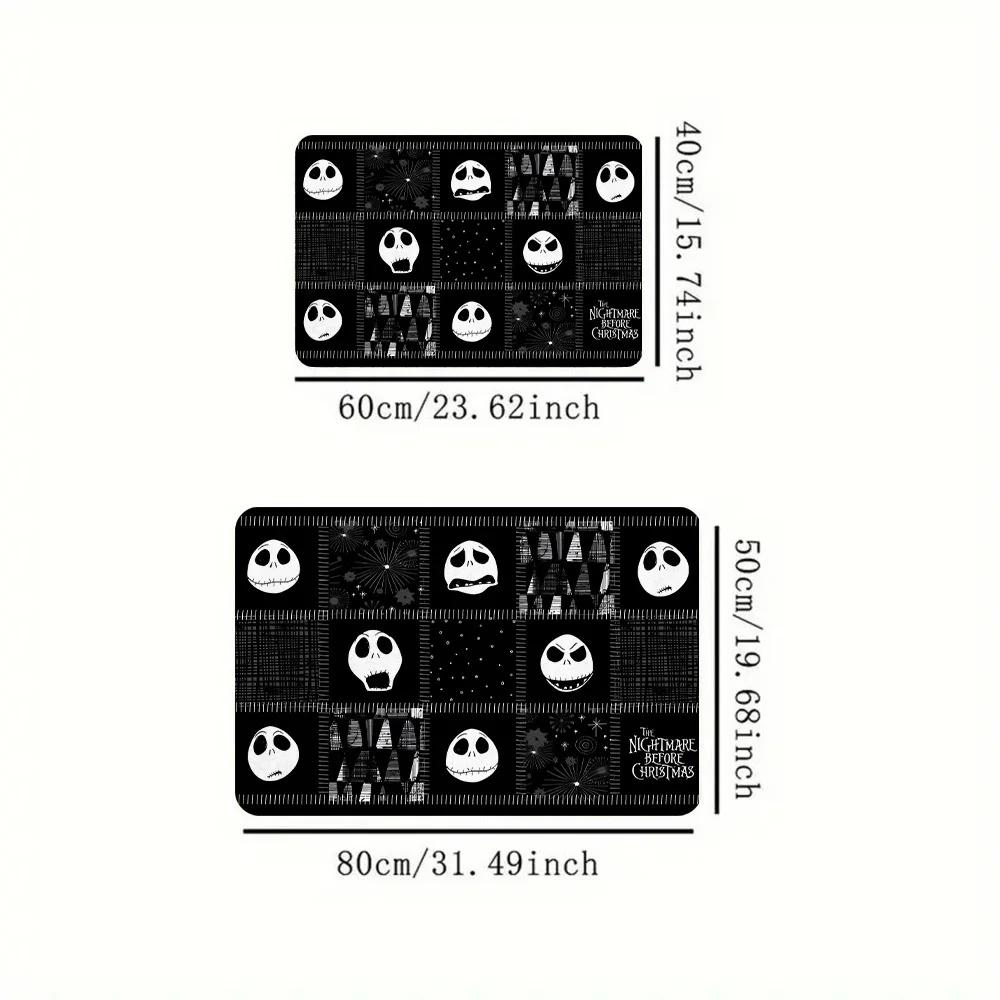1 x Mother's Day Skeleton Jack Water Absorbent Non-slip Soft Bathroom Floor Mat, Floating Window Door Mat, Floor Mat, Mat