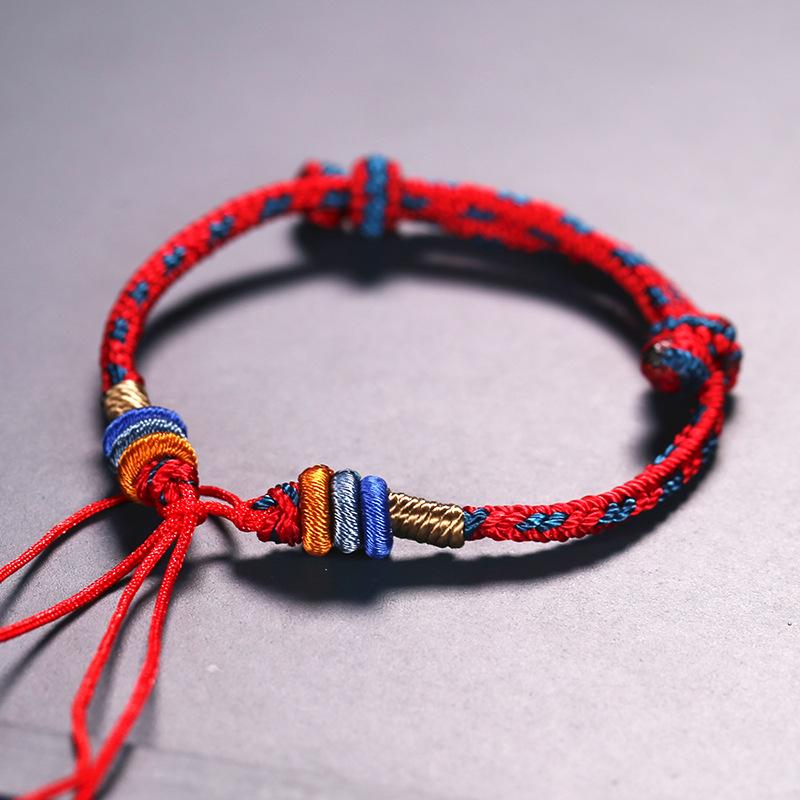 Ethnic Style Braided Rope Bracelet Kit: DIY Beaded Woven Lucky Rope