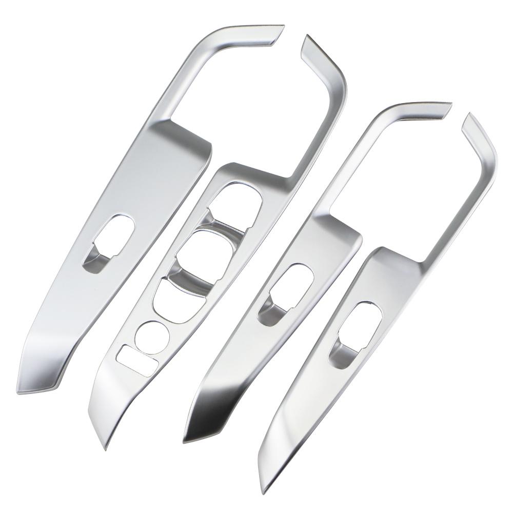4Pcs Auto Tür Armlehne Fensterheber Schalter Taste Panel Abdeckung Trim Aufkleber für Nissan Kicks 2017 - 2023 Innen