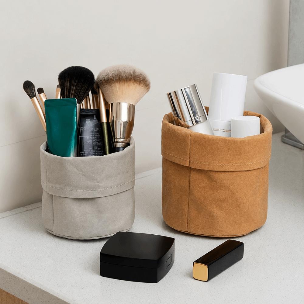 1pc Thickened Kraft Paper Bag Washable Packaging Bag Durable Paper Storage Bag Home