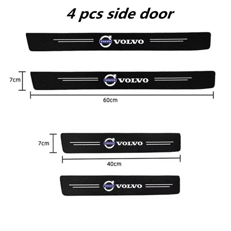 Car Carbon Fiber Threshold Protection Strip Door Decorative Sticker for Volvo S60 S90 XC40 XC60 XC90 V50 V60 V90 S40 S80L Car