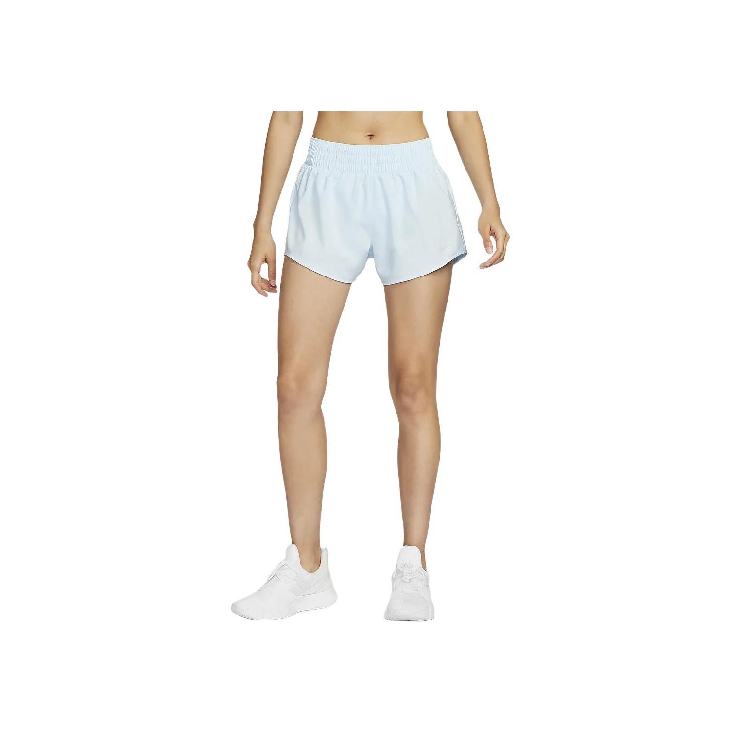 Nike Dri-FIT One Women s Mid-Rise 3  Brief-Lined Running Shorts Diffused Blue White DX6011-474 XS