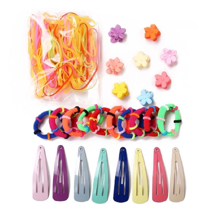 Weiches Stirnband- und Scrunchie-Set, Mehrfarbige Haargummis für Frauen