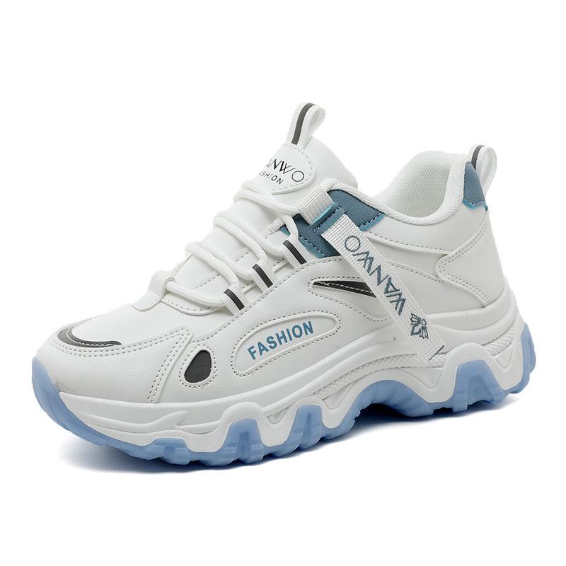Q new dad shoes increase in height in spring and summer, breathable thick-soled mesh students