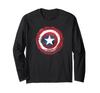 Marvel Captain America Painted Shield Long Sleeve T-Shirt