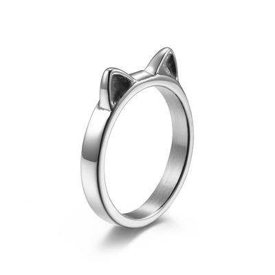 Precioso Anillo de Gatito para Mujer Niña Talla 5-10