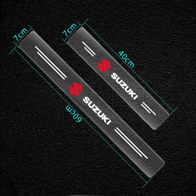 Car Threshold Sticker Scratch Resistant Transparent Film Protector for Suzuki Swift SX4 Samurai Sport Jimny Grand Vitara Alto GW250 Splash Swace