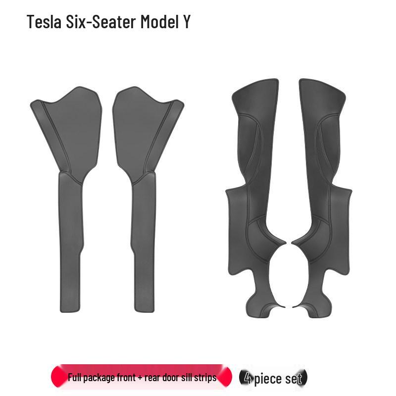 Tesla Model Y/YL 6-Seater Front Door Protection & Sill Strips - Full Coverage Accessory