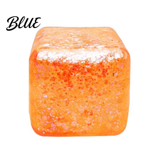 Calming Hand Toy Decompression Glitter Cube Squeeze Anxiety Relief Stress Focus Improvement Sensory Slow Rising Office Workers Relaxation Ball